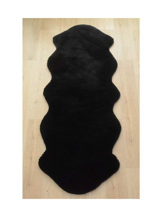 Newplan Puffy Modern Bedroom Rugs Set Black 5-41-PF-T-FC9BLACK 3pcs