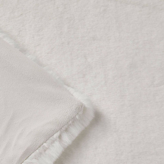 Butlers Wild Thing Furry Double Blanket 200x150cm White