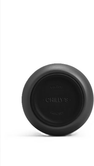 Chilly's Series 2 Switch Ποτήρι Θερμός Ανοξείδωτο BPA Free 500ml Abyss Black με Καλαμάκι