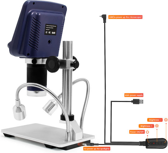 Microscop electronic Andonstar Ad106s USB, ecran 4.3'', mărire 220x