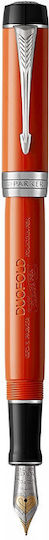 Stilou Parker Duofold Centennial Classic Big Red Vintage Peniță din Aur Solid Cerneală Neagră Convertor 1931376 3501179313757 Penițe Extra Late 18k