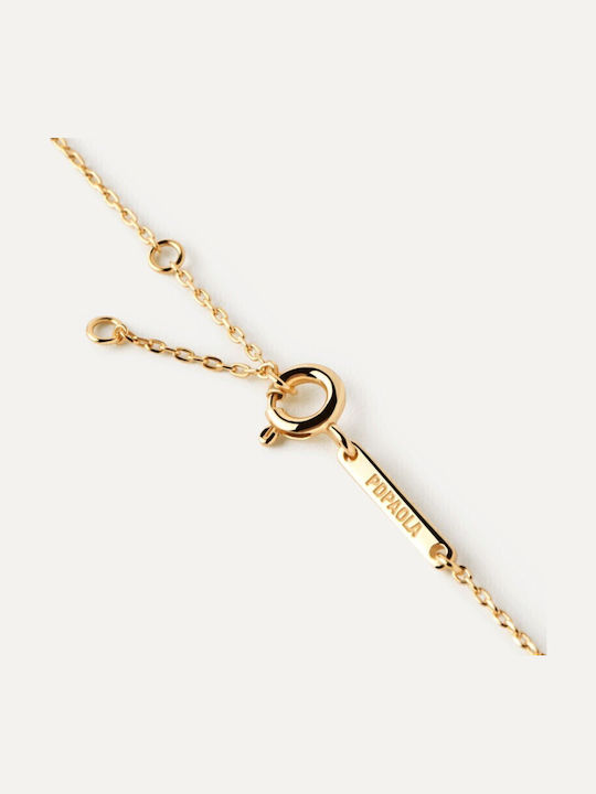 P D Paola Necklace from Gold Plated Silver with Zircon