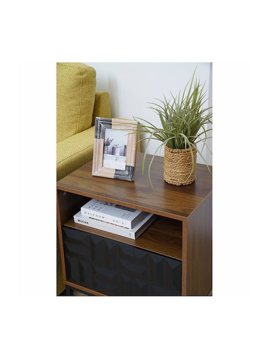 Nachttisch Zuma Holz mit Metallbeinen Braun 51.5x40x51.5cm