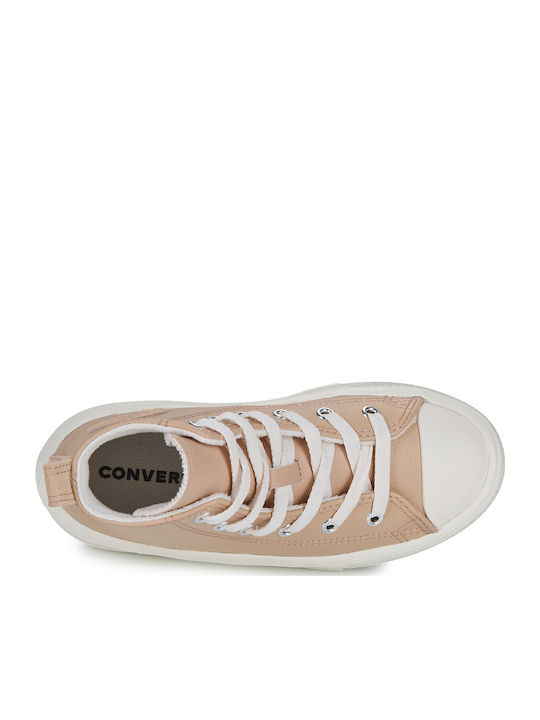 Chuck Taylor All Star Παιδικά Sneakers High Μπεζ