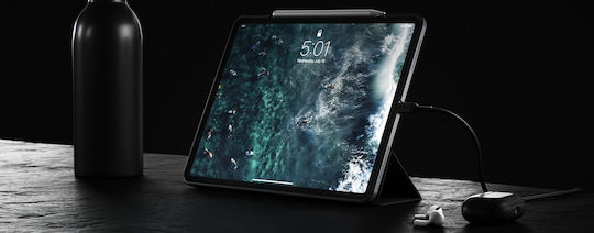 Nomad Фолио Флип Капак Естествена Кожа Издръжлива с Клавиатура Черна (iPad Pro 2018 11" / iPad Pro 2020 11" / iPad Pro 2021 11" / iPad Pro 2022 11'' / iPad Air 11" 2024/2025/2026)
