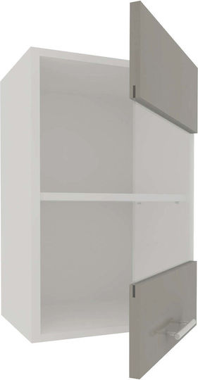 Superior Dulap Suspendata cu Blat de Lucru Glossy Gray/white 40x30x60buc