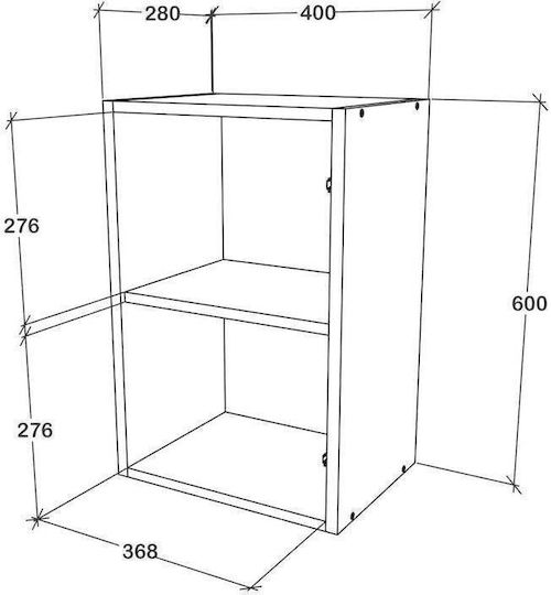 Superior Dulap Suspendata cu Blat de Lucru Glossy Gray/white 40x30x60buc