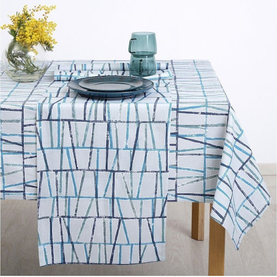 Dimeco Platzdeckchen Stoff Blau 35x50cm 1Stück