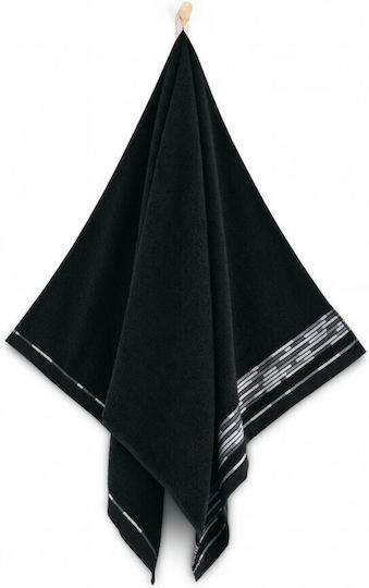 Zwoltex Gesichtstuch Graphic 50x90cm Schwarz Gewicht 450g/m²