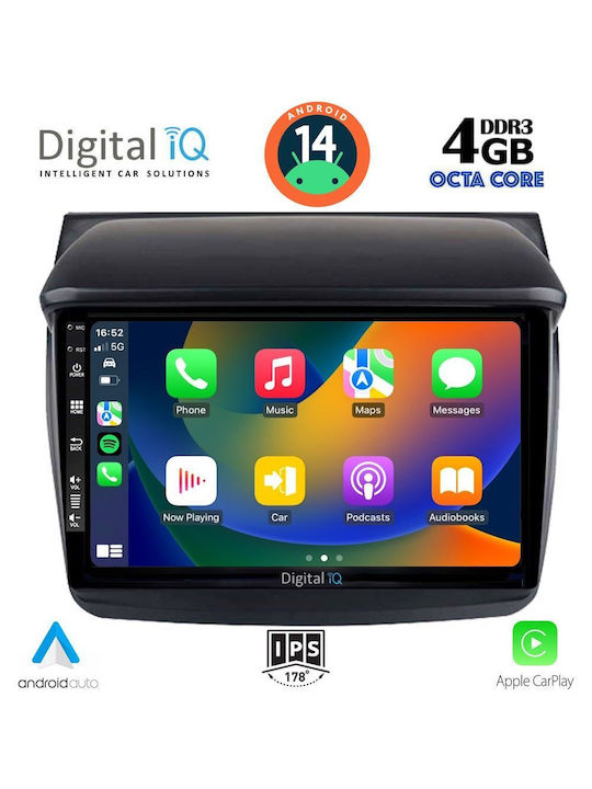 Digital IQ Car-Audiosystem für Mitsubishi L200 2006-2015 (Bluetooth/USB/AUX/WiFi/GPS/Apple-Carplay/Android-Auto) mit Touchscreen 9"