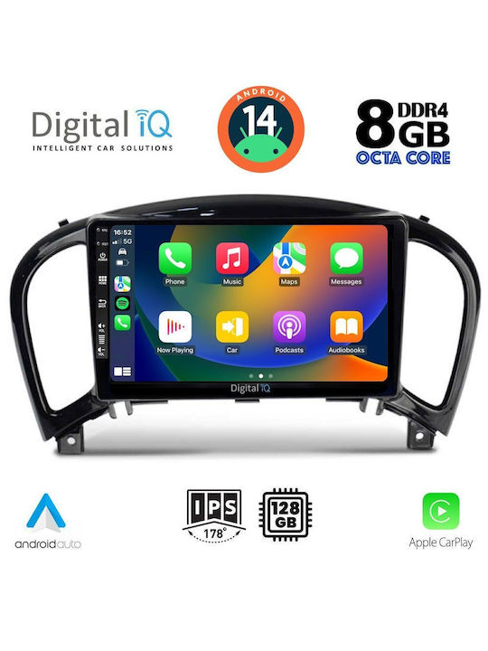 Digital IQ Car Audio System for Nissan Juke 2009-2020 (Bluetooth/USB/AUX/WiFi/GPS/Apple-Carplay/Android-Auto) with Touch Screen 9"