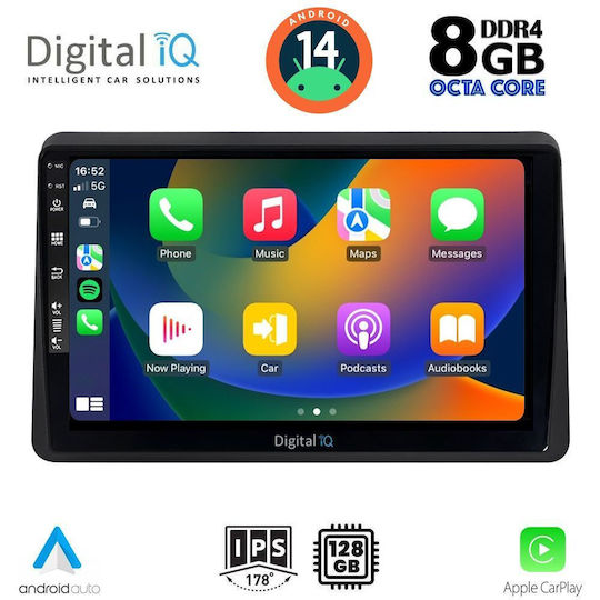 Digital IQ Car Audio System for Opel Movano Renault Master Nissan NV400 2020> (Bluetooth/USB/AUX/WiFi/GPS/Apple-Carplay/Android-Auto) with Touch Screen 10"