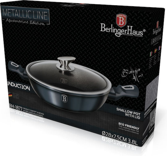 Berlinger Haus Metallic Line Flacher Topf aus Aluminium 3.8Es / 28cm