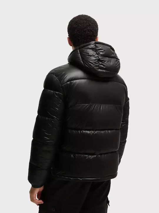 Μπουφάν Puffer Αδιάβροχο Μαύρο