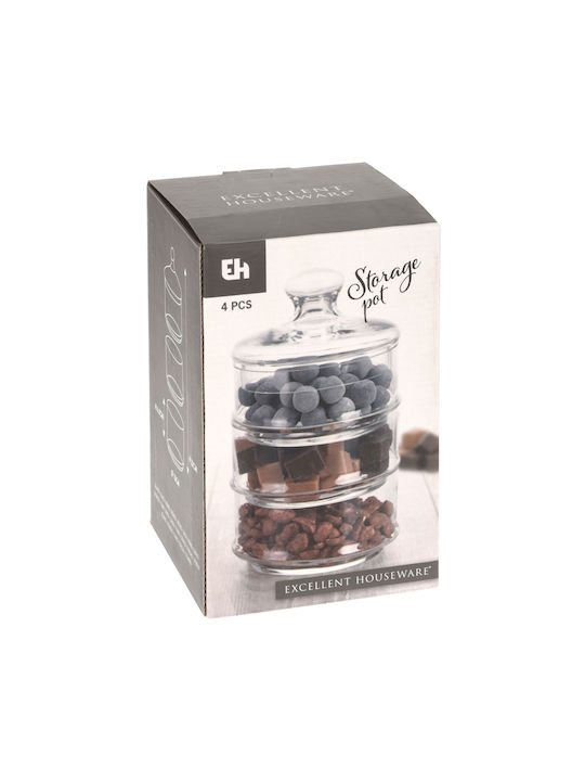General Use Glass Jar with Lid Transparent 1500ml 1 Piece