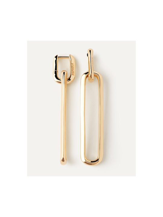 P D Paola Earrings Hoops made of Silver Gold Plated