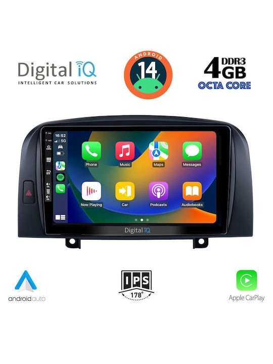 Digital IQ Car-Audiosystem für Hyundai Sonate 2006-2009 (Bluetooth/USB/AUX/WiFi/GPS/Apple-Carplay/Android-Auto) mit Touchscreen 9"