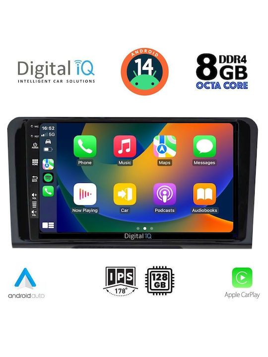 Digital IQ Car Audio System for Mercedes-Benz ML / GL Class 2005-2011 (Bluetooth/USB/AUX/WiFi/GPS/Apple-Carplay/Android-Auto) with Touch Screen 9"