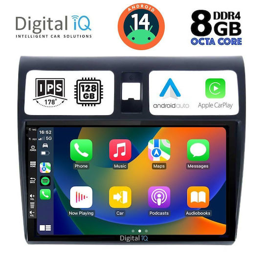 Digital IQ Auto-Audiosystem für Suzuki Swift 2005-2011 (Bluetooth/USB/AUX/WiFi/GPS/Apple-Carplay/Android-Auto) mit Touchscreen 10"