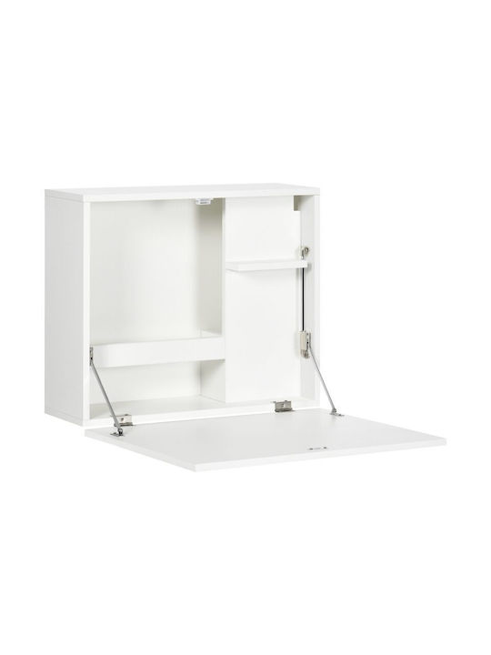 Birou din Lemn Alb 60x21.5x50cm