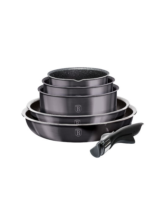 Berlinger Haus Metallic Line Aluminum Cookware Set with Stone Coating 5 Pieces