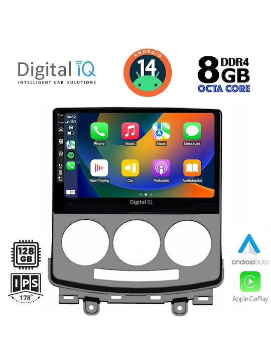 Digital IQ Car Audio System for Mazda 5 2004-2010 (Bluetooth/USB/AUX/WiFi/GPS/Apple-Carplay/Android-Auto) with Touch Screen 9"