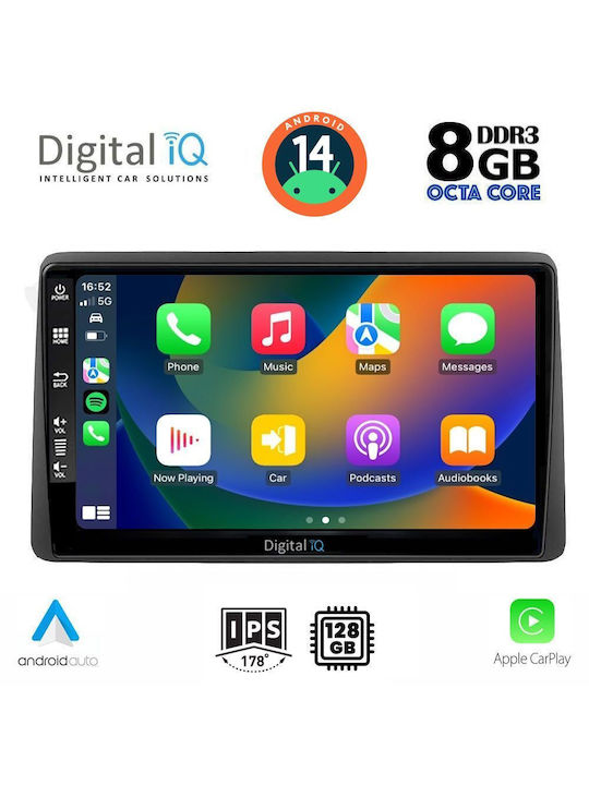 Digital IQ Car Audio System for Dacia Duster 2019> (Bluetooth/USB/AUX/WiFi/GPS/Apple-Carplay/Android-Auto) with Touch Screen 10"