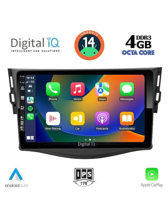 Digital IQ Car Audio System for Toyota RAV 4 2006-2012 (Bluetooth/USB/AUX/WiFi/GPS/Apple-Carplay/Android-Auto) with Touch Screen 9"