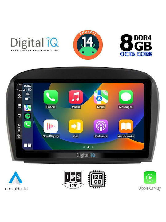 Digital IQ Car Audio System for Mercedes-Benz SL 2006-2012 (Bluetooth/USB/AUX/WiFi/GPS/Apple-Carplay/Android-Auto) with Touch Screen 9"