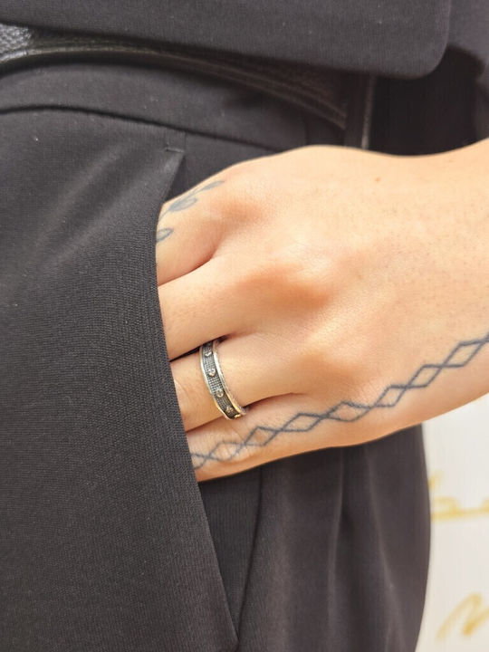 Agios Damen Ring mit Zirkonia aus Silber