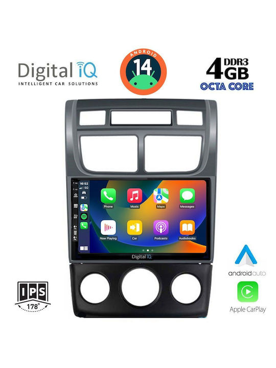 Digital IQ Car Audio System for Kia Sportage 2004-2010 with A/C (Bluetooth/USB/AUX/WiFi/GPS/Apple-Carplay/Android-Auto) with Touch Screen 9"