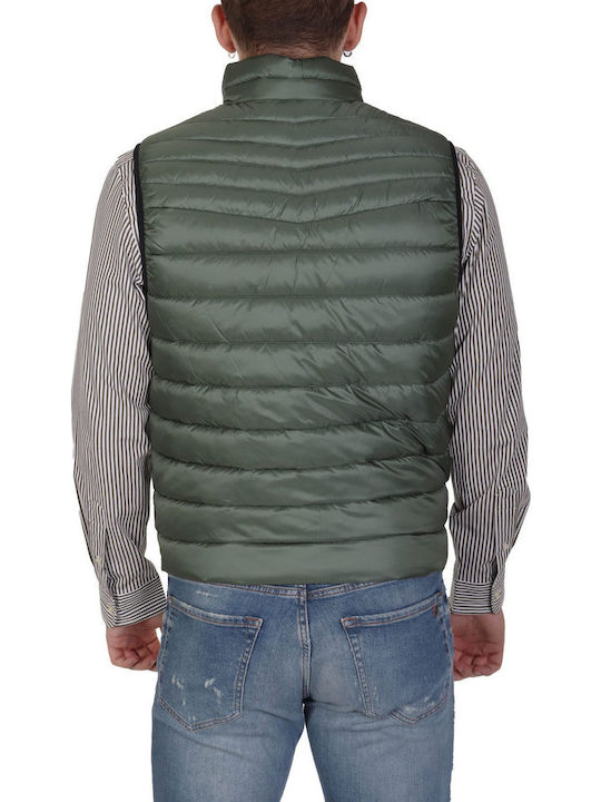 Sleeveless Jacket Puffer Khaki