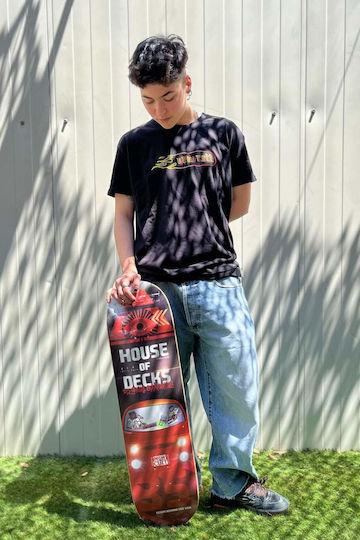 New Cult House Of Decks Skateboard Kurzboard Mehrfarbige