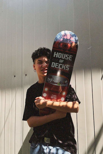 New Cult House Of Decks Skateboard Kurzboard Mehrfarbige
