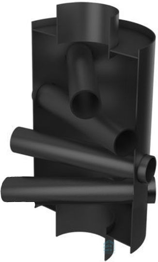 Stahlkamin-Wärmesammler Metallofen Ø150 Schwarz 12482