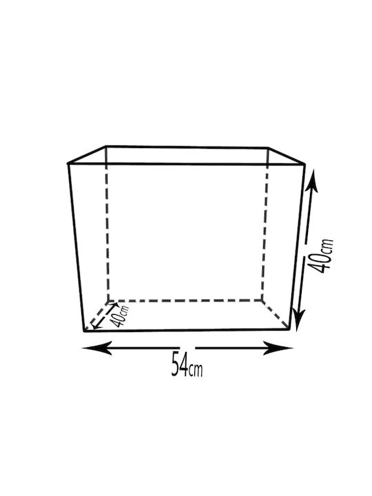 GTMED Metallisch Box Holzlagerung 54x40x40cm Silber