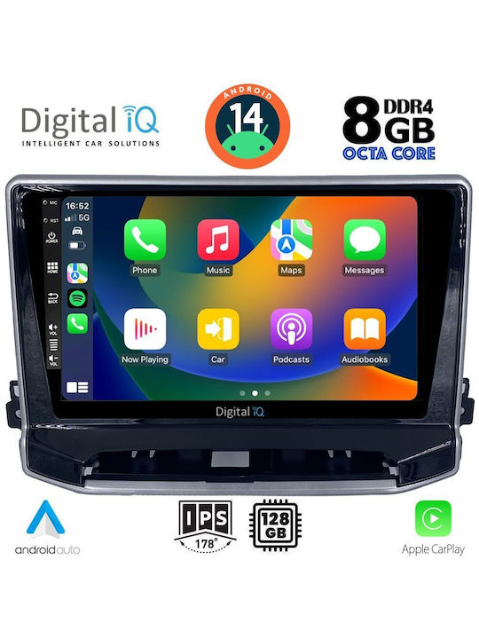 Digital IQ Car Audio System for Jeep Compass 2022> (Bluetooth/USB/AUX/WiFi/GPS/Apple-Carplay/Android-Auto) with Touch Screen 10"