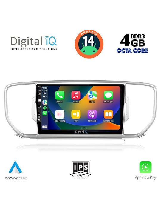 Digital IQ Car Audio System for Kia Sportage 2015-2018 (Bluetooth/USB/AUX/WiFi/GPS/Apple-Carplay/Android-Auto) with Touch Screen 9"