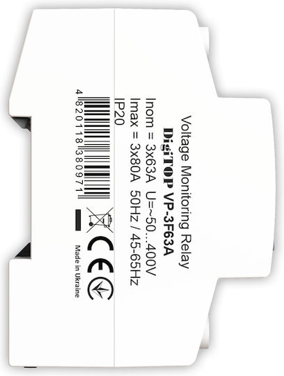 Releu de monitorizare a tensiunii trifazat Digitop Vp-3f63a