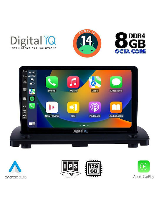Digital IQ Car Audio System for Volvo XC 90 2002-2014 (Bluetooth/USB/AUX/WiFi/GPS/Apple-Carplay/Android-Auto) with Touch Screen 9"