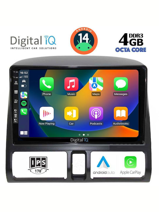 Digital IQ Car-Audiosystem für Honda CR-V (Compact Recreational Vehicle) 1996-2006 mit Klima (Bluetooth/USB/AUX/WiFi/GPS/Apple-Carplay/Android-Auto) mit Touchscreen 9"