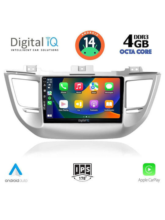 Digital IQ Car Audio System for Hyundai Tucson 2015-2019 (Bluetooth/USB/AUX/WiFi/GPS/Apple-Carplay/Android-Auto) with Touch Screen 9"