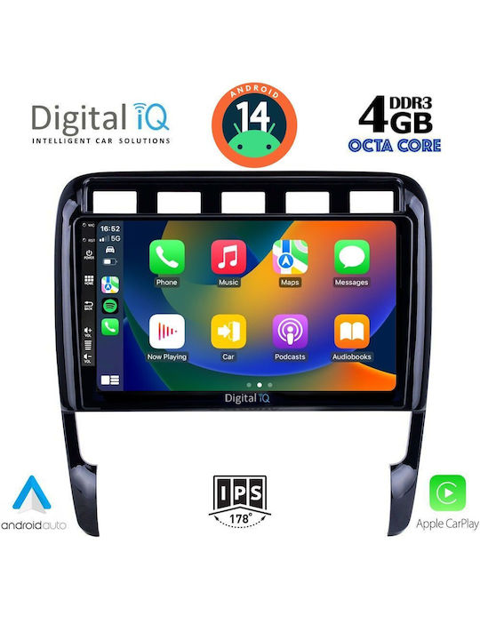 Digital IQ Car Audio System for Porsche Cayenne 2002-2011 (Bluetooth/USB/AUX/WiFi/GPS/Apple-Carplay/Android-Auto) with Touch Screen 9"