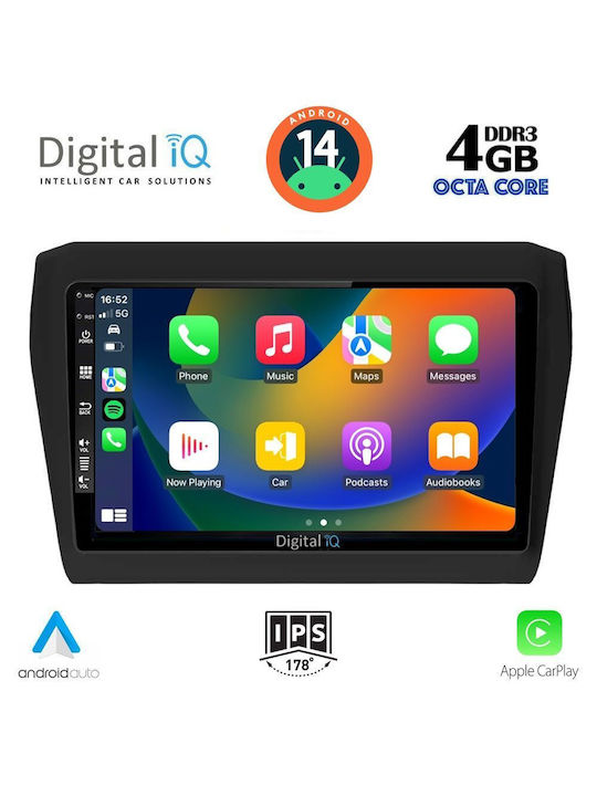 Digital IQ Sistem Audio Auto pentru Suzuki Rapid 2017> (Bluetooth/USB/AUX/WiFi/GPS/Apple-Carplay/Android-Auto) cu Ecran Tactil 9"