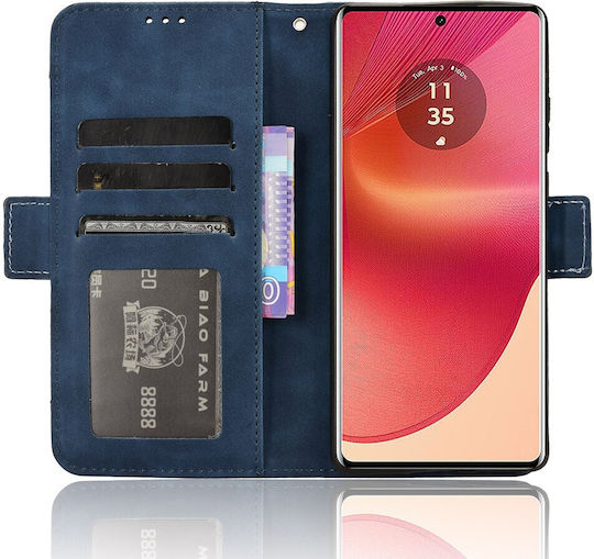 Book Synthetic Leather / Silicone Navy Blue (Motorola Edge 50 Fusion 5G)