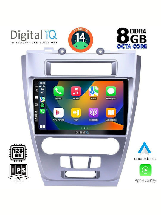 Digital IQ Auto-Audiosystem für Ford Vereinigung 2012-2017 (Bluetooth/USB/AUX/WiFi/GPS/Apple-Carplay/Android-Auto) mit Touchscreen 10"