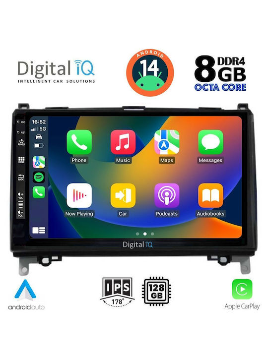 Digital IQ Car Audio System for Mercedes-Benz Sprinter / Vito 2007> (Bluetooth/USB/AUX/WiFi/GPS/Apple-Carplay/Android-Auto) with Touch Screen 9"