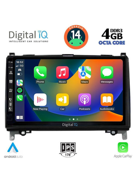 Digital IQ Car Audio System for Mercedes-Benz Sprinter / Vito 2007> (Bluetooth/USB/AUX/WiFi/GPS/Apple-Carplay/Android-Auto) with Touch Screen 9"