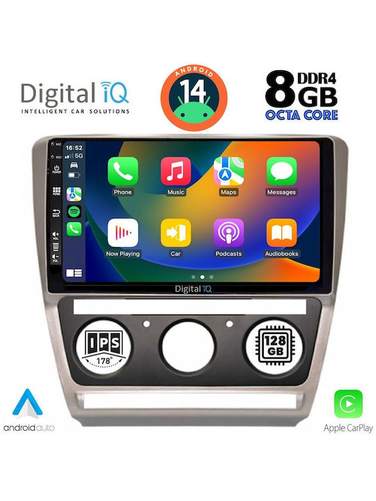 Digital IQ Car Audio System for Skoda Octavia 2005-2012 (Bluetooth/USB/AUX/WiFi/GPS/Apple-Carplay/Android-Auto) with Touch Screen 10"