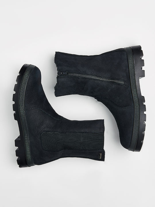 Leather Women's Chelsea Ankle Boots Black